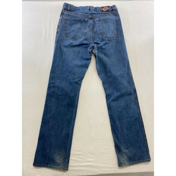 Work Mate Men's Straight Leg Blue Jeans Size 34/34 High Rise Cotton Blend - Picture 2 of 6